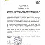 CANCELLATION OF THE NATIONAL UGNANDA MARTYRS’ DAY CELEBRATIONS 2026
